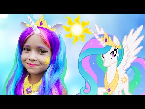 София как Принцесса , Kids Makeup Sofia DRESS UP Princess Celestia My Little Pony and Plays Dolls - Популярные видеоролики рунета