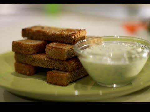 Чесночные гренки с соусом и сыром (закуска) - Популярные видеоролики рунета